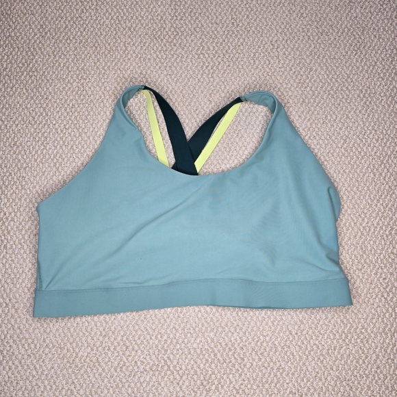 Old Navy Green Sports Bra Racerback Design 3X - Picture 1 of 3